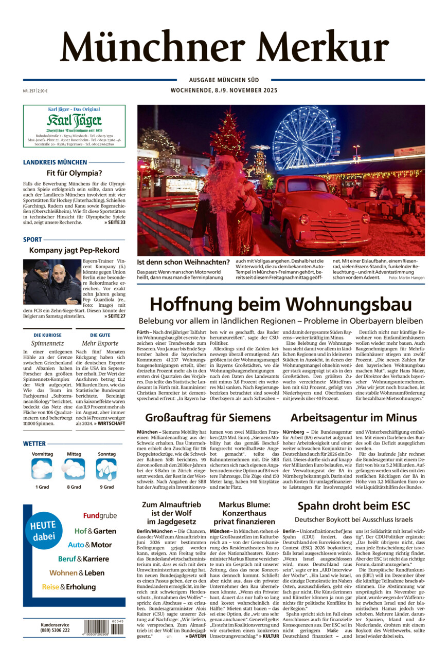 Münchner Merkur - Süd vom Samstag, 08.11.2025