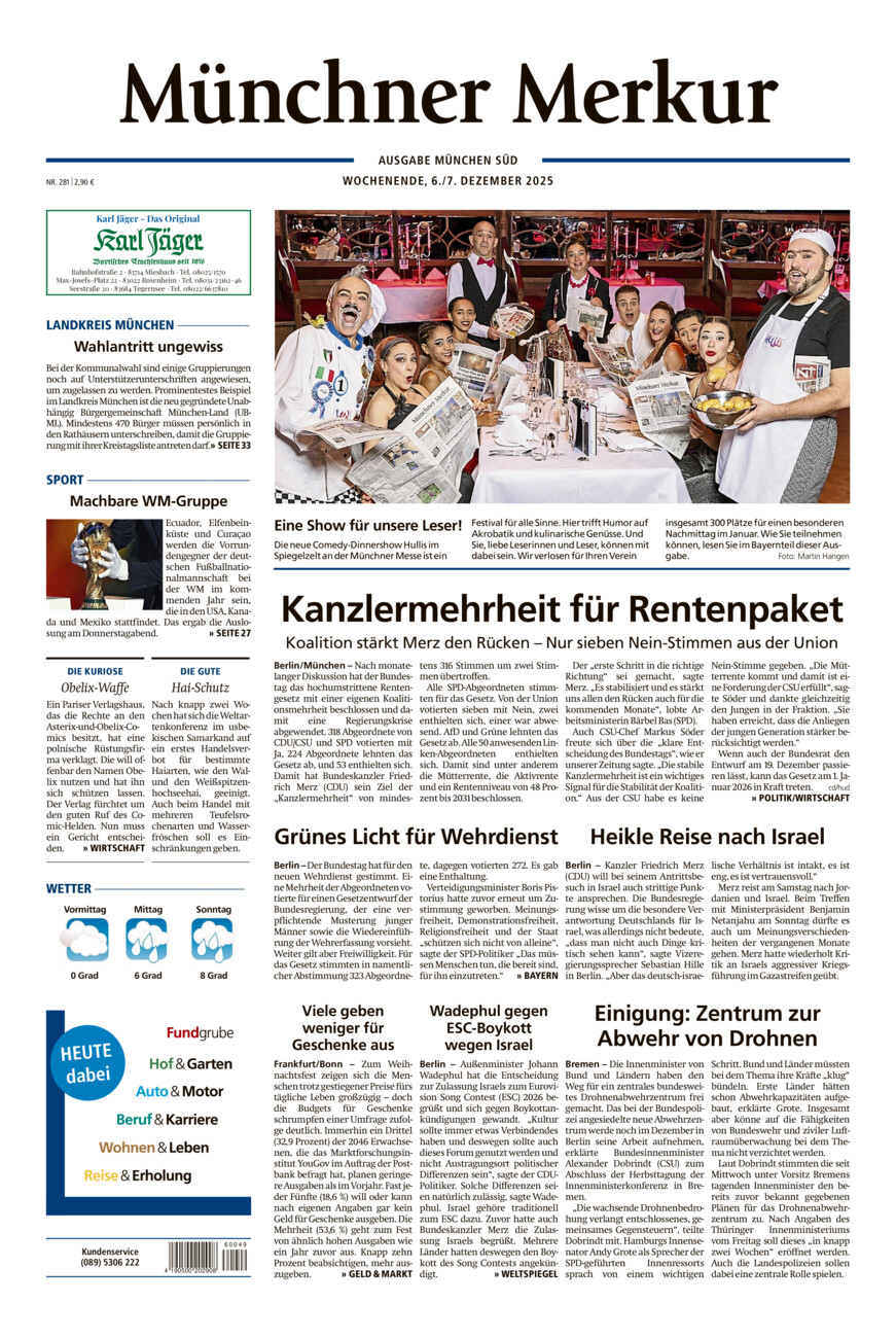 Münchner Merkur - Süd vom Samstag, 06.12.2025