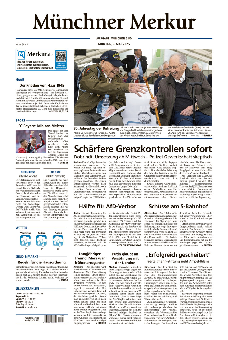 Münchner Merkur - Süd vom Montag, 05.05.2025