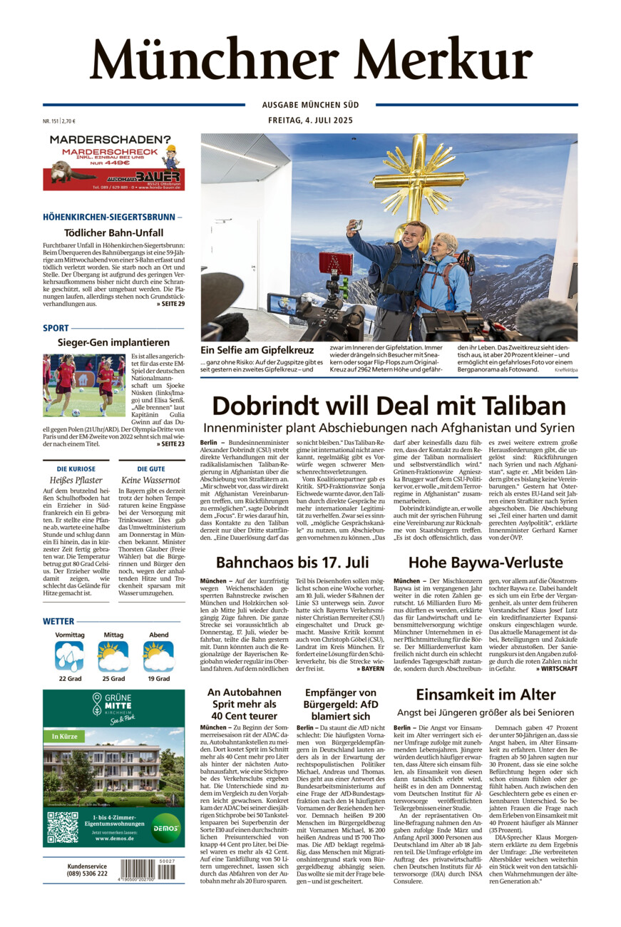 Münchner Merkur - Süd vom Freitag, 04.07.2025