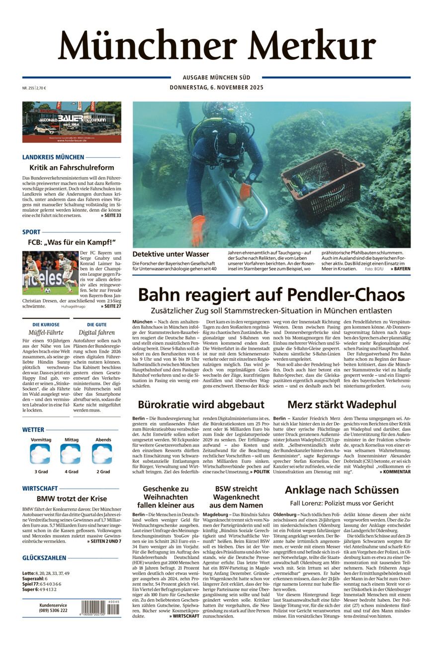 Münchner Merkur - Süd vom Donnerstag, 06.11.2025