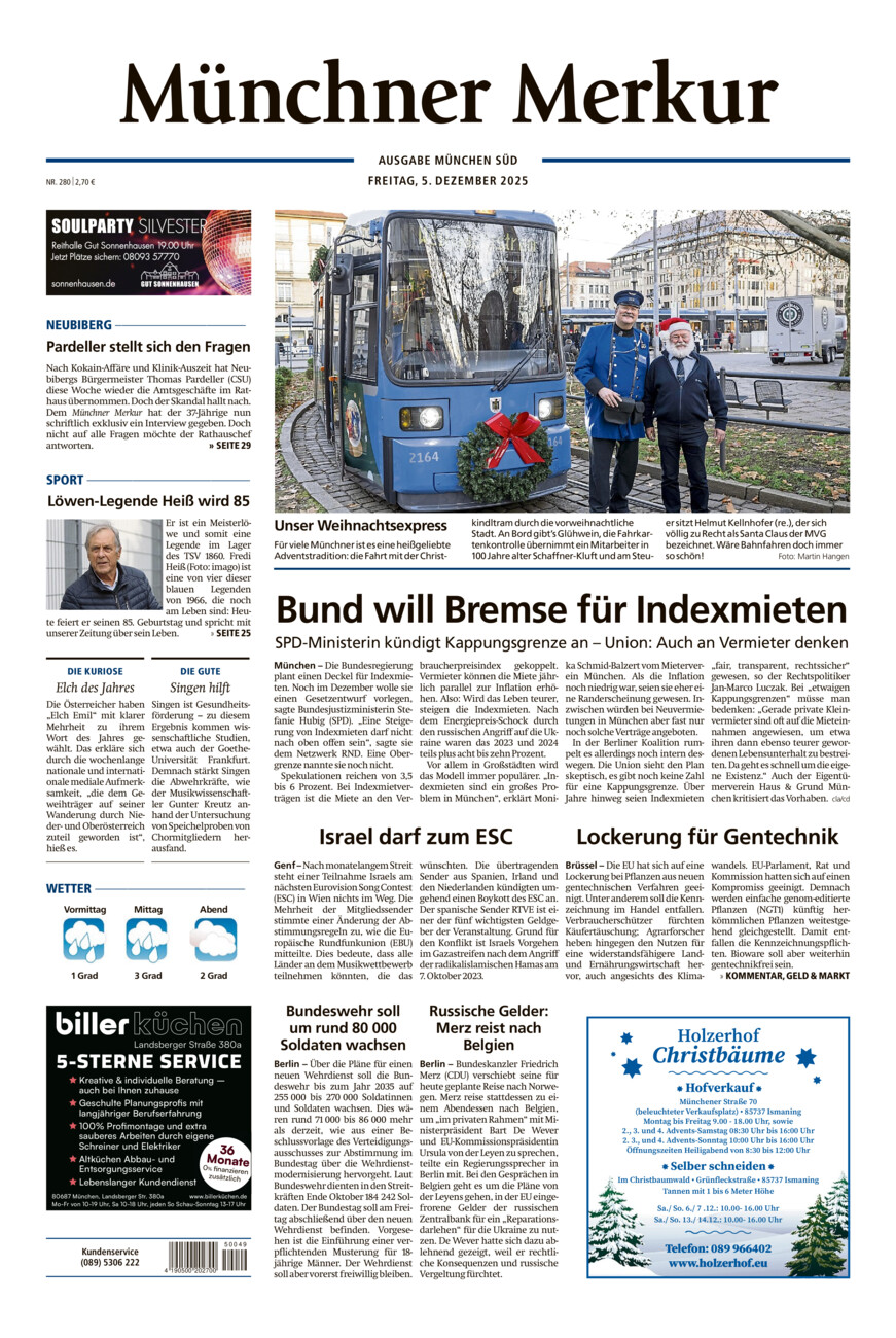 Münchner Merkur - Süd vom Freitag, 05.12.2025