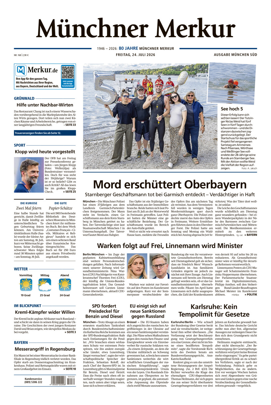 Münchner Merkur - Süd vom Freitag, 24.07.2026
