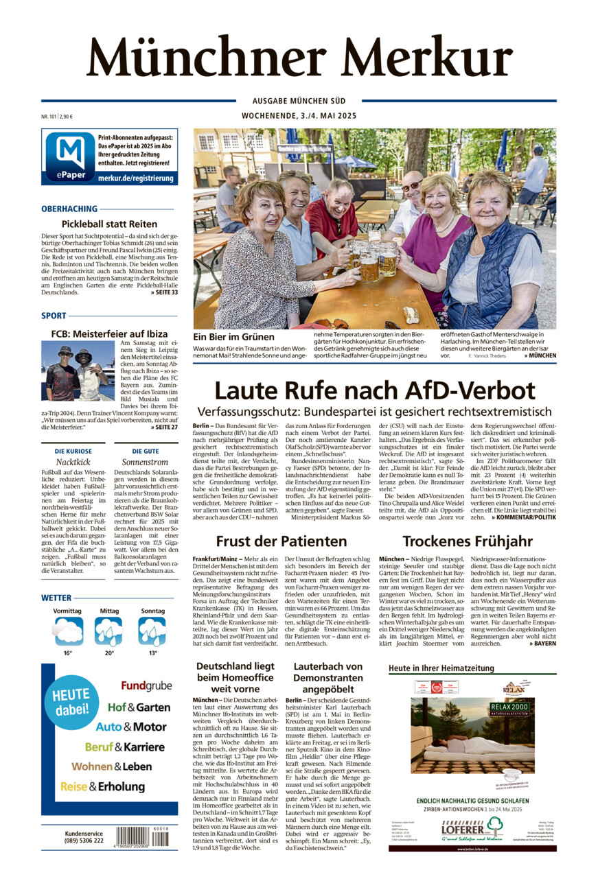 Münchner Merkur - Süd vom Samstag, 03.05.2025