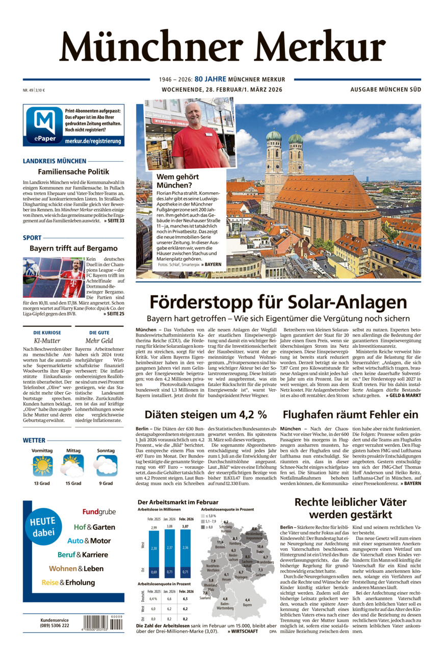Münchner Merkur - Süd vom Samstag, 28.02.2026
