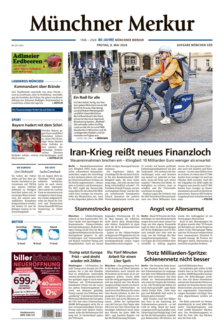 Münchner Merkur - Süd vom Freitag, 08.05.2026