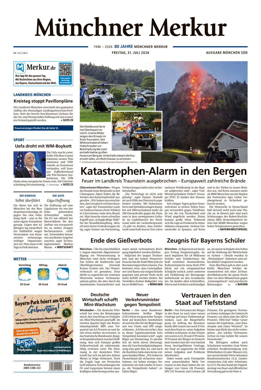 Münchner Merkur - Süd vom Freitag, 31.07.2026