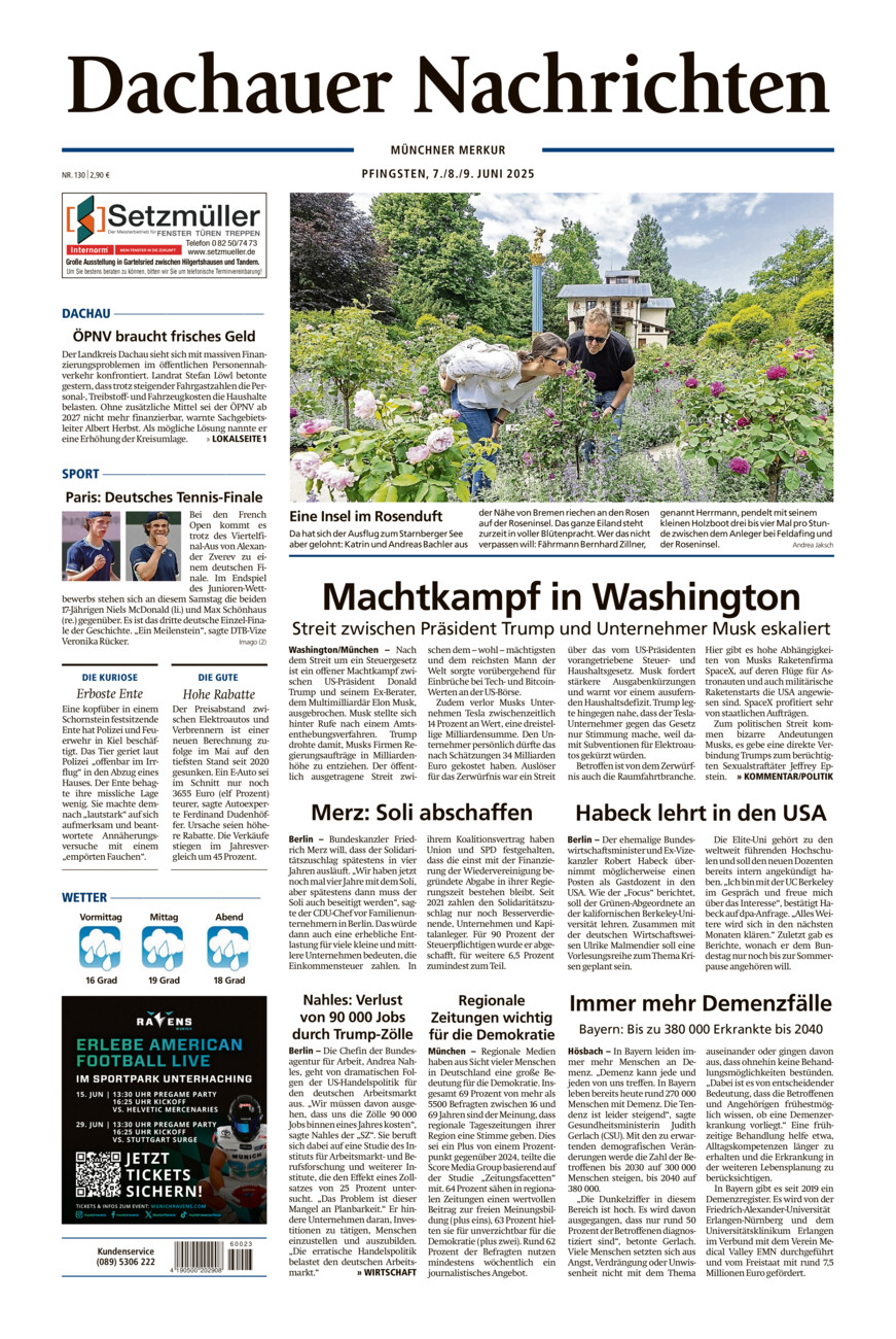 Dachauer Nachrichten vom Samstag, 07.06.2025
