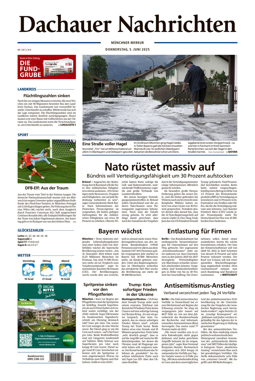 Dachauer Nachrichten vom Donnerstag, 05.06.2025