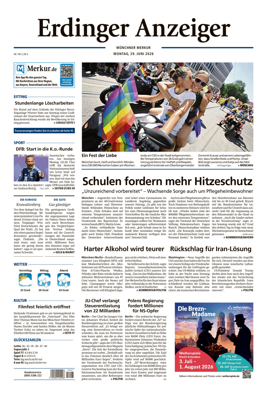 Erdinger Anzeiger vom Montag, 29.06.2026