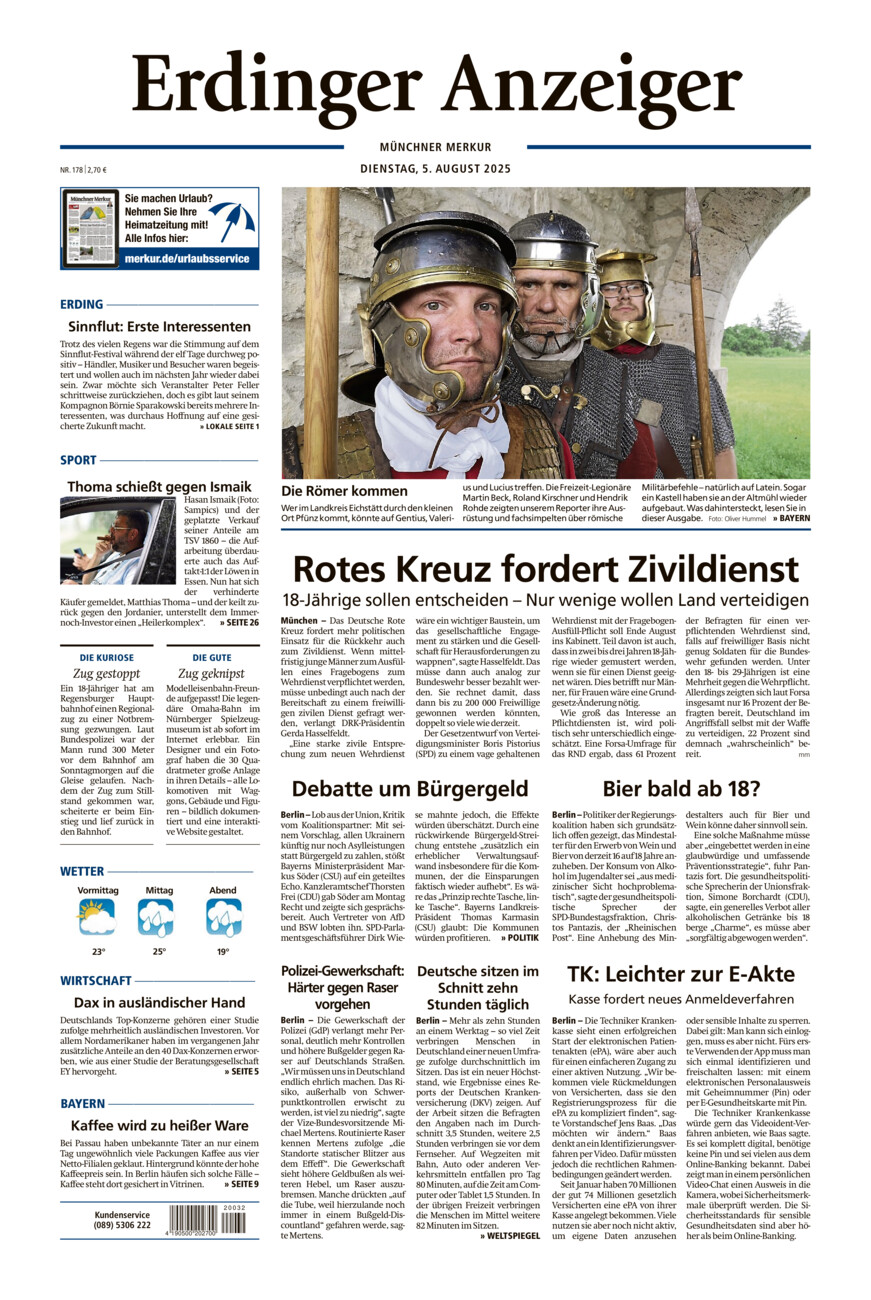 Erdinger Anzeiger vom Dienstag, 05.08.2025