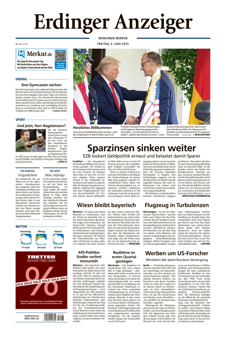 Erdinger Anzeiger vom Freitag, 06.06.2025