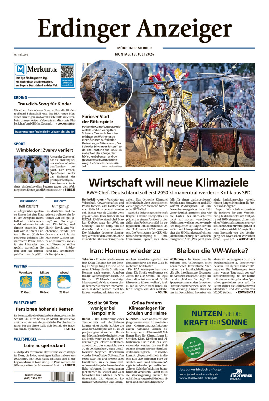 Erdinger Anzeiger vom Montag, 13.07.2026