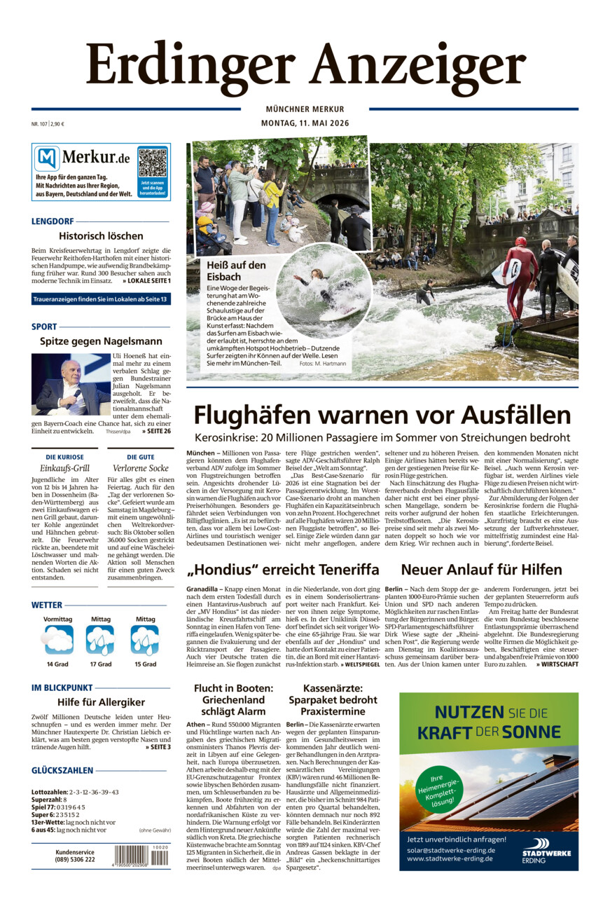 Erdinger Anzeiger vom Montag, 11.05.2026