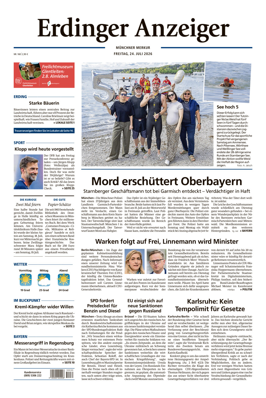 Erdinger Anzeiger vom Freitag, 24.07.2026