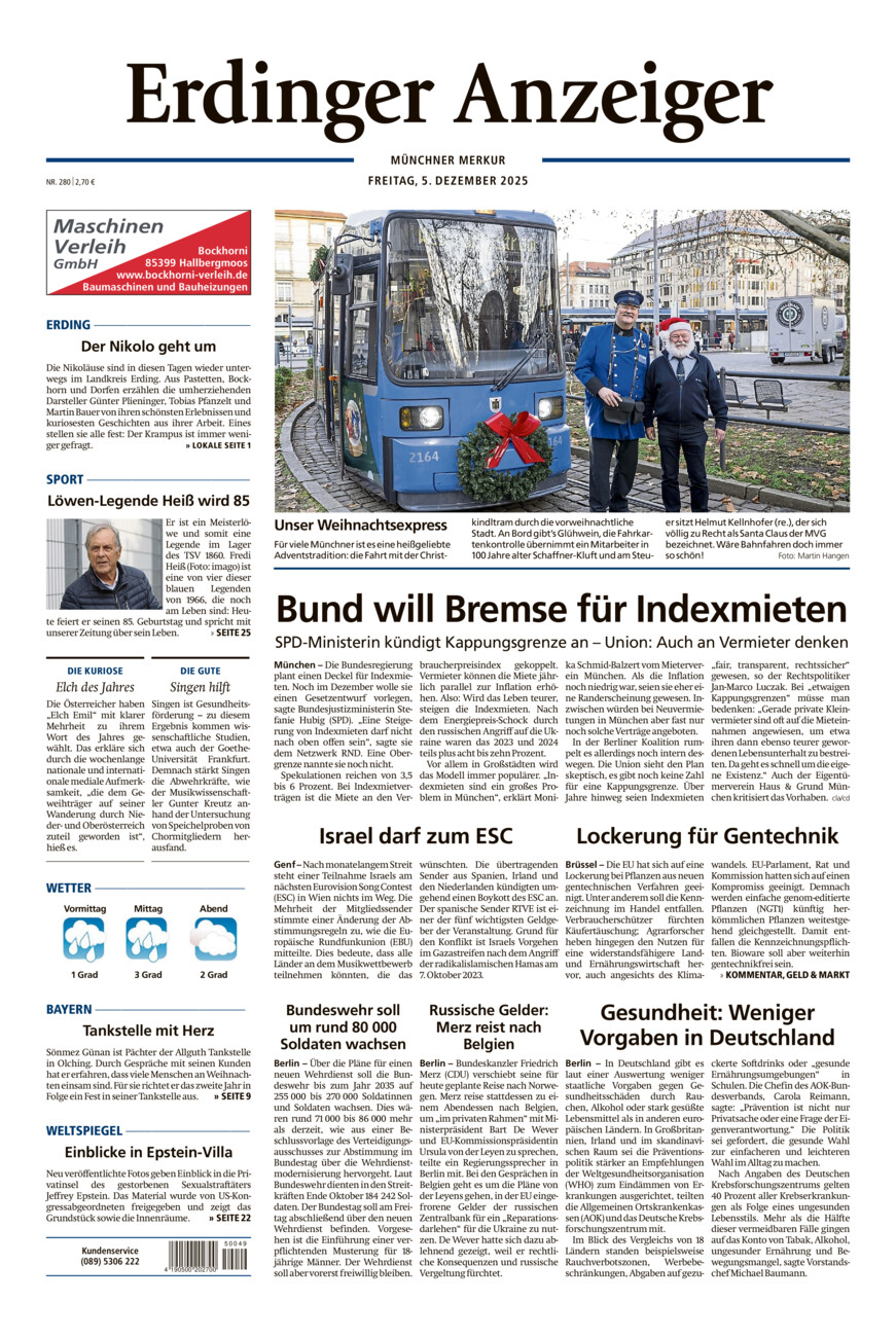 Erdinger Anzeiger vom Freitag, 05.12.2025