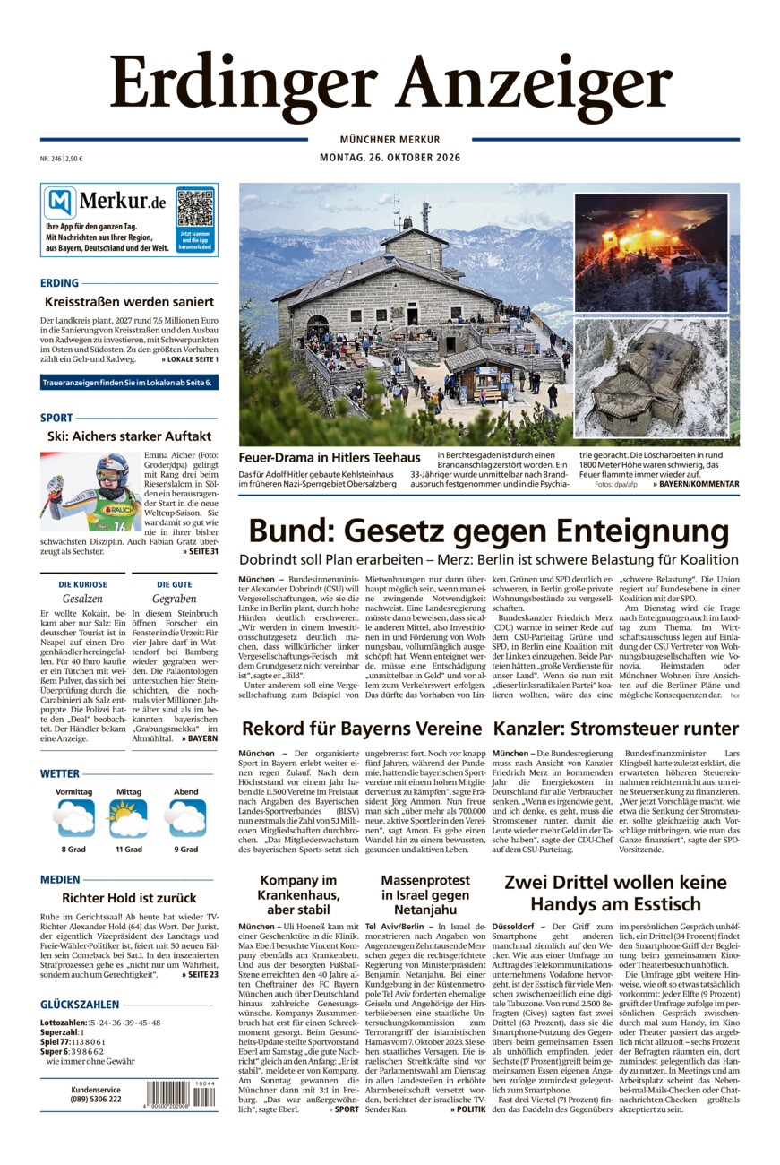 Erdinger Anzeiger vom Montag, 26.10.2026