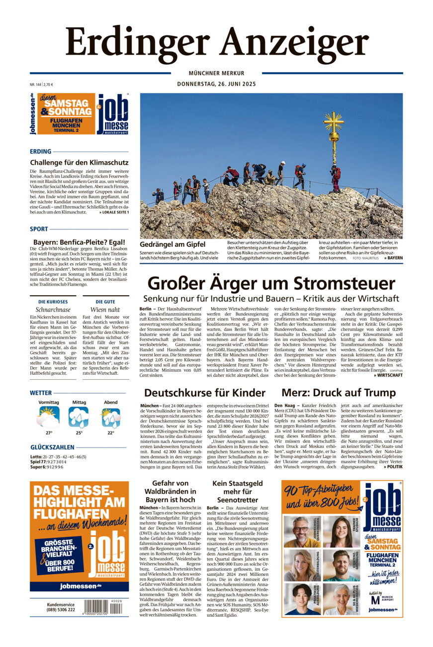 Erdinger Anzeiger vom Donnerstag, 26.06.2025