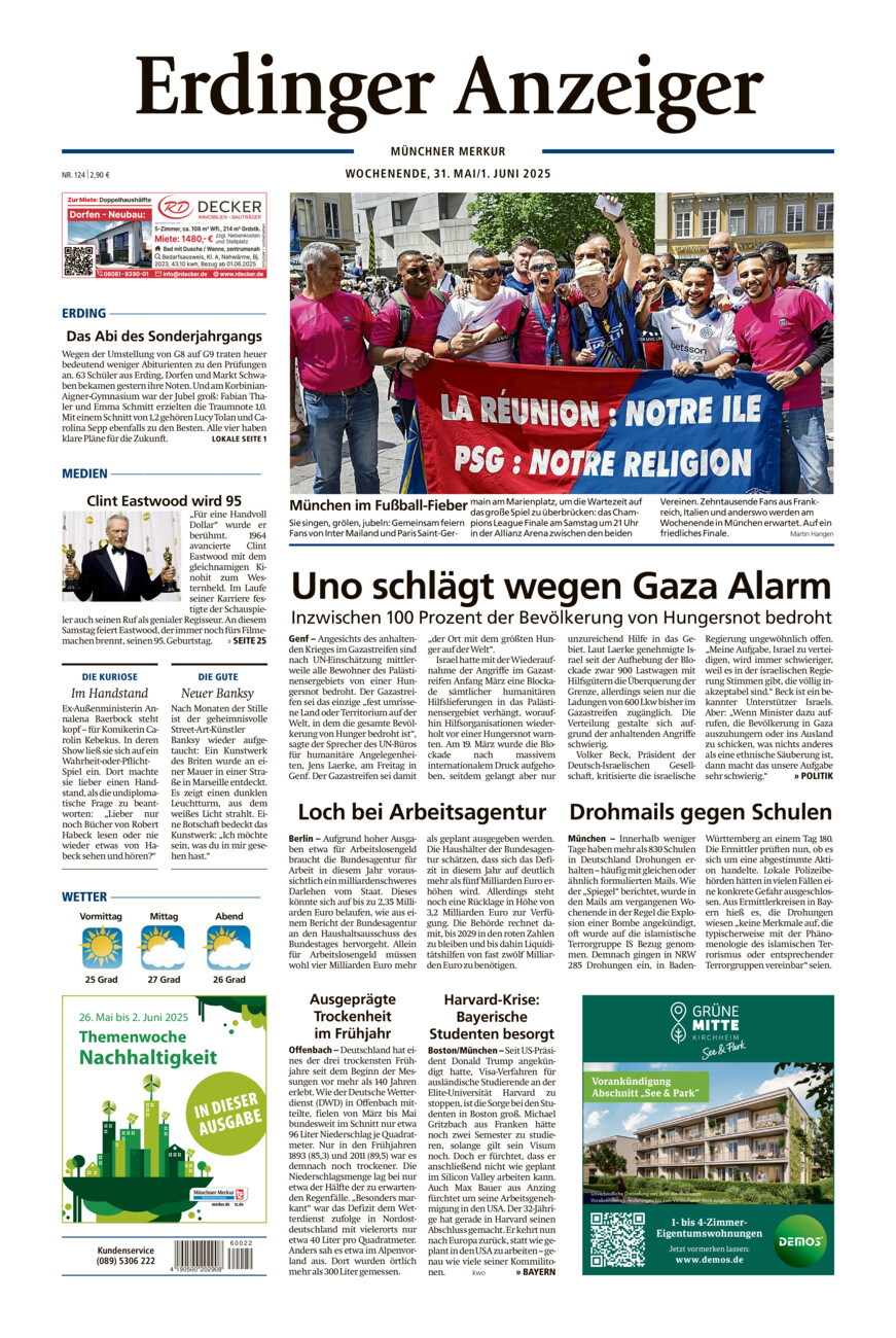 Erdinger Anzeiger vom Samstag, 31.05.2025