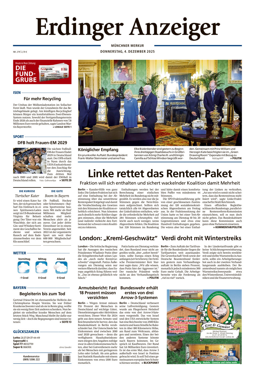 Erdinger Anzeiger vom Donnerstag, 04.12.2025