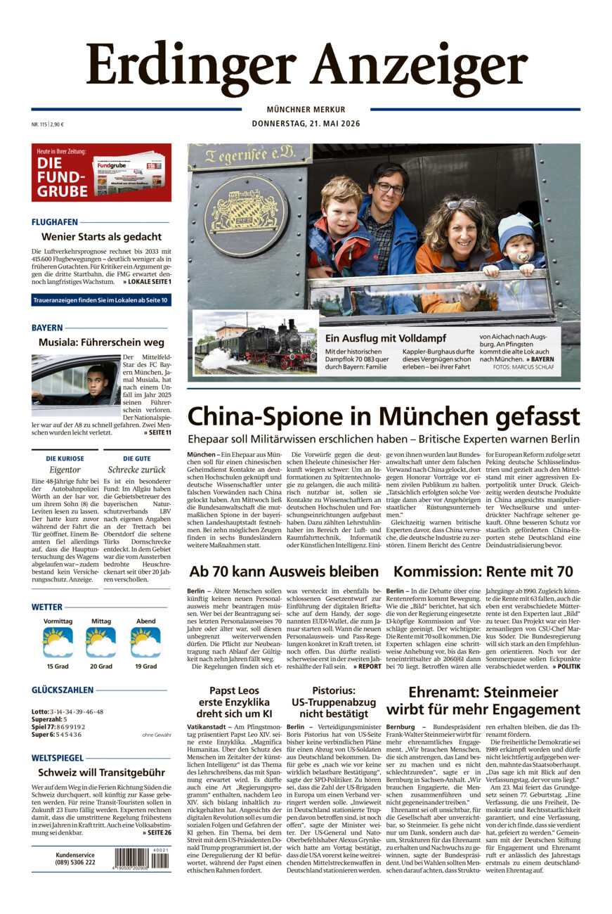 Erdinger Anzeiger vom Donnerstag, 21.05.2026
