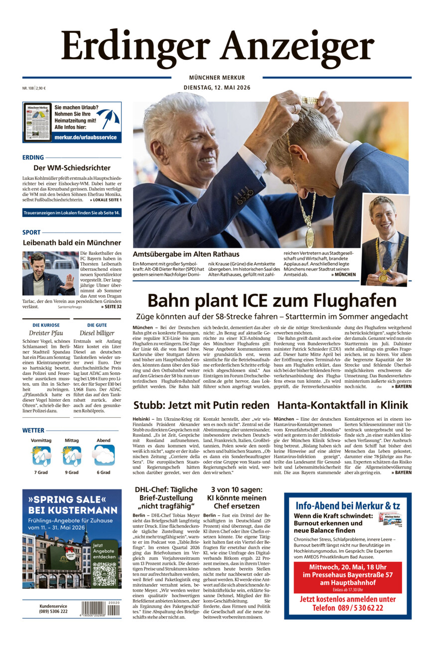 Erdinger Anzeiger vom Dienstag, 12.05.2026