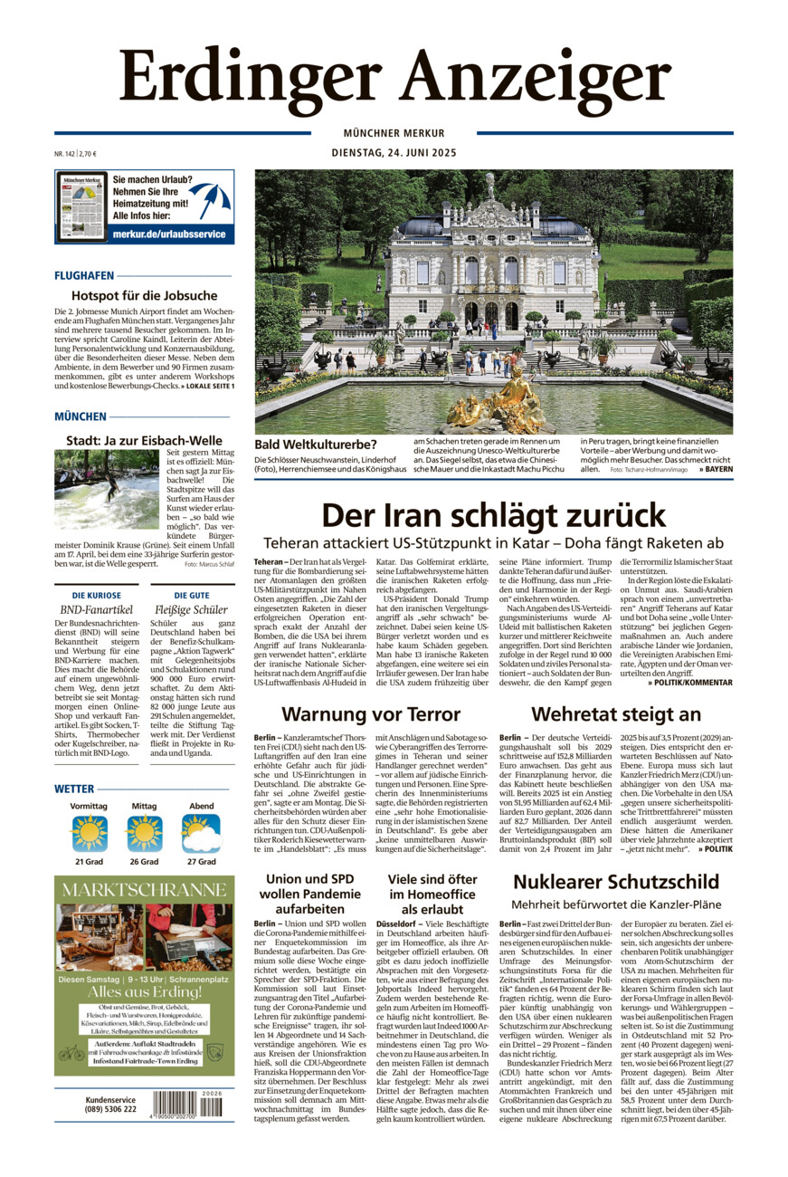 Erdinger Anzeiger vom Dienstag, 24.06.2025