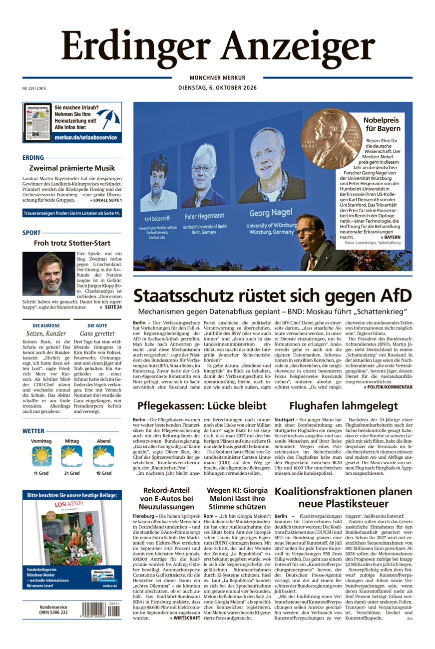 Erdinger Anzeiger vom Dienstag, 06.10.2026