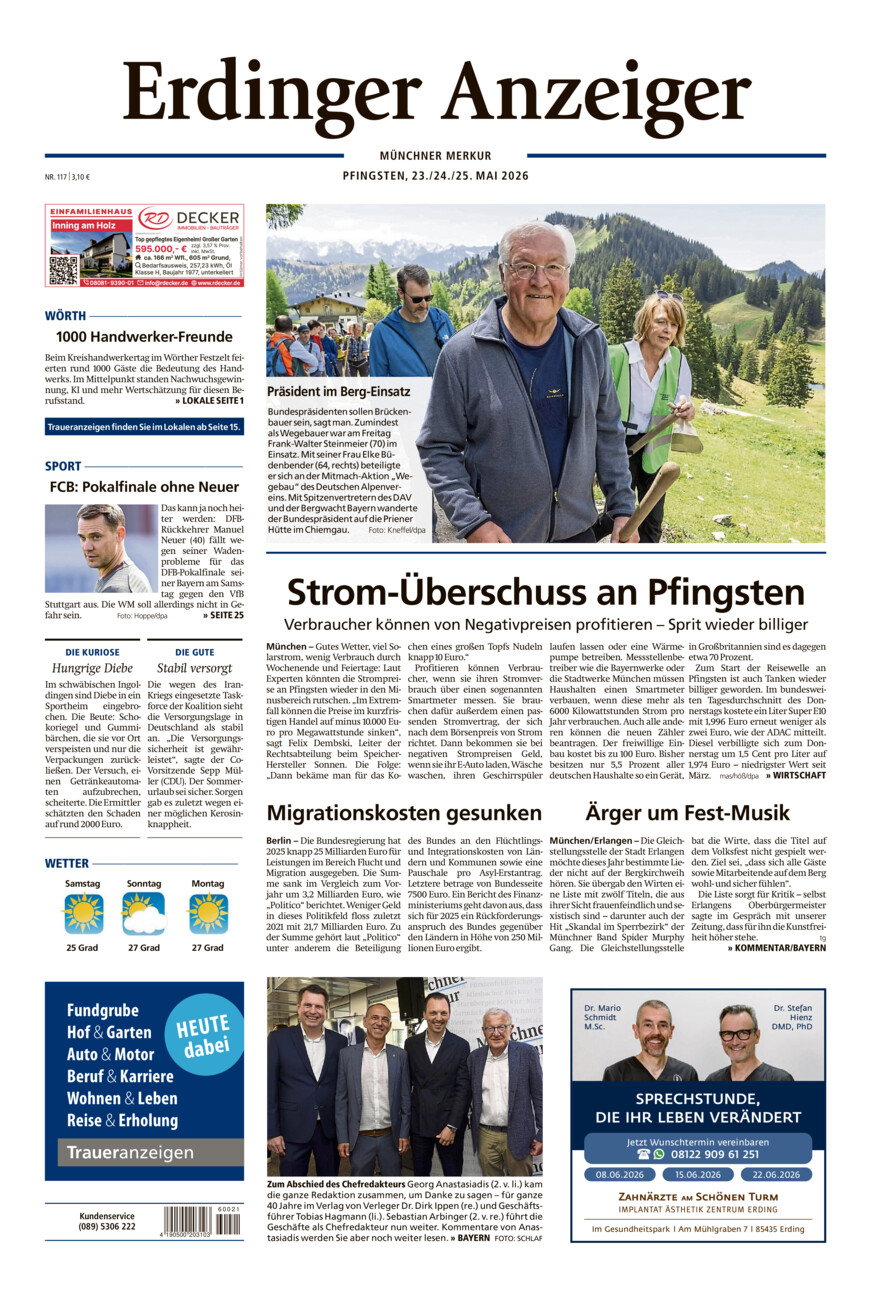 Erdinger Anzeiger vom Samstag, 23.05.2026