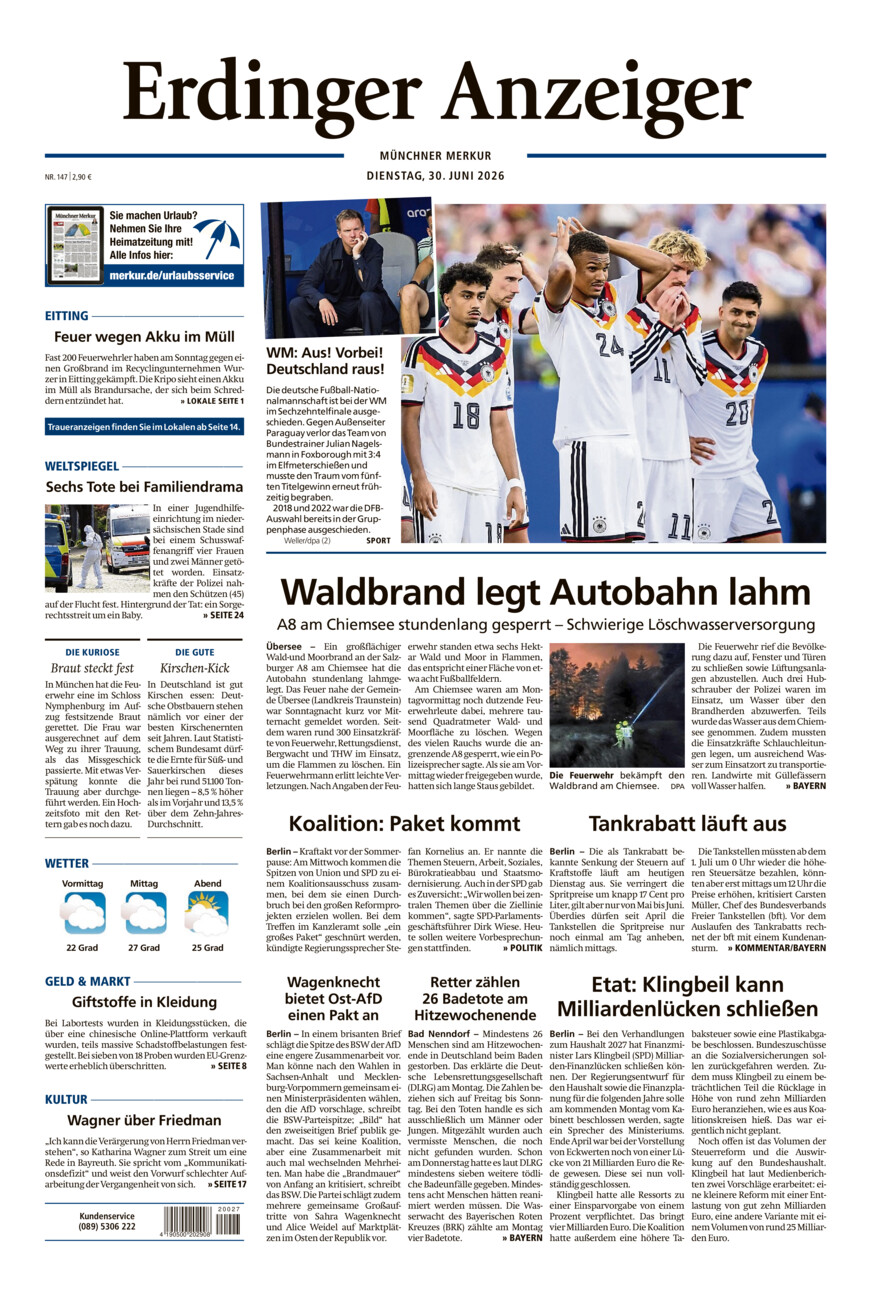 Erdinger Anzeiger vom Dienstag, 30.06.2026