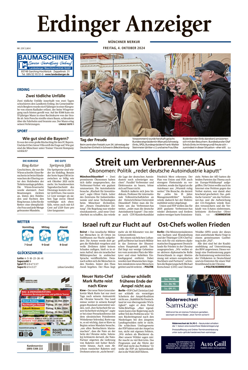 Erdinger Anzeiger vom Freitag, 04.10.2024