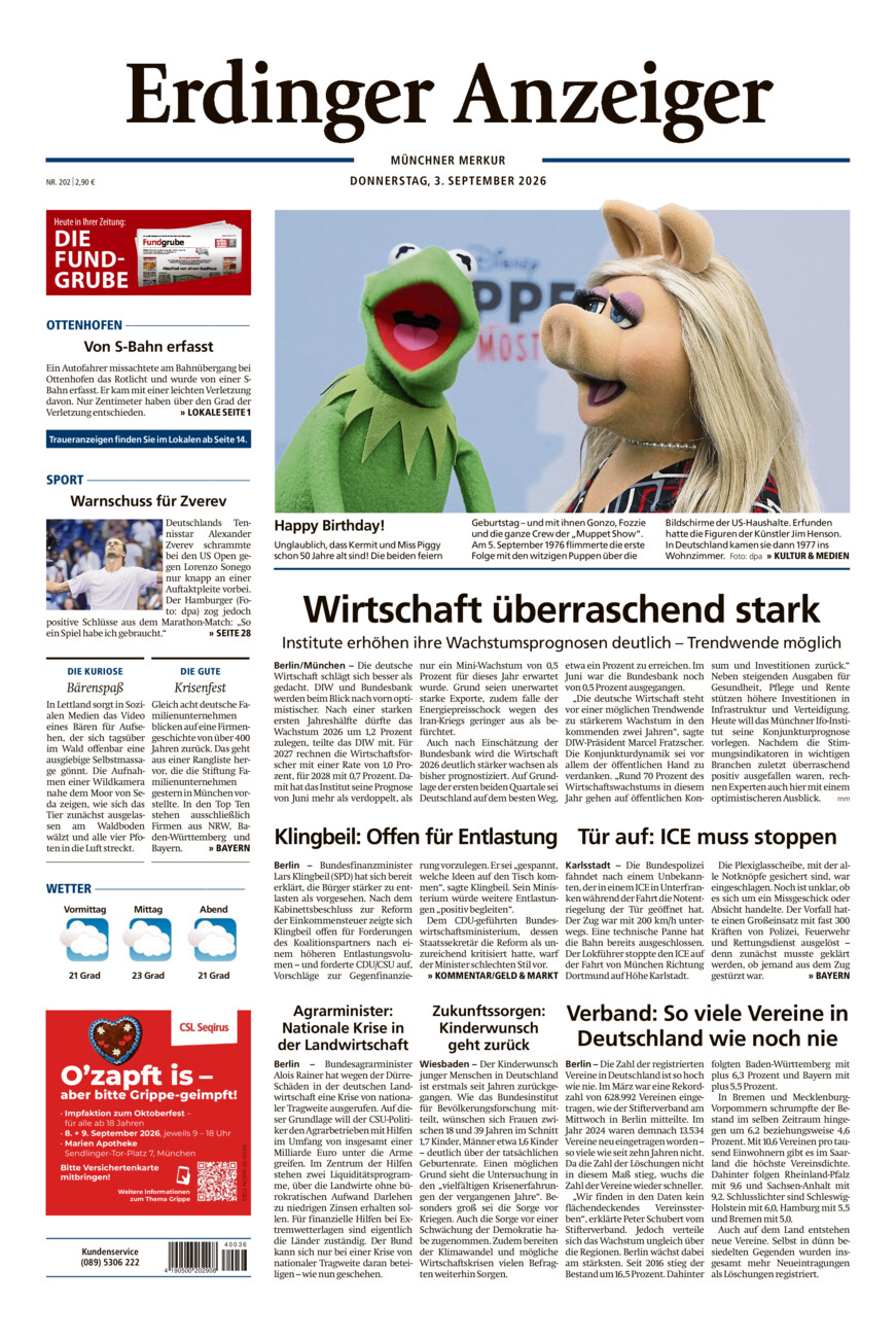 Erdinger Anzeiger vom Donnerstag, 03.09.2026