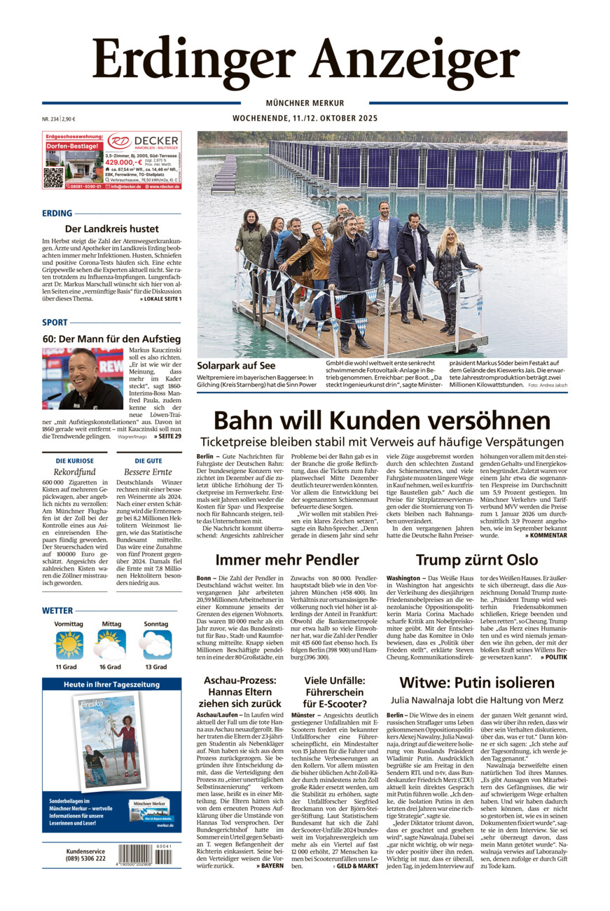 Erdinger Anzeiger vom Samstag, 11.10.2025