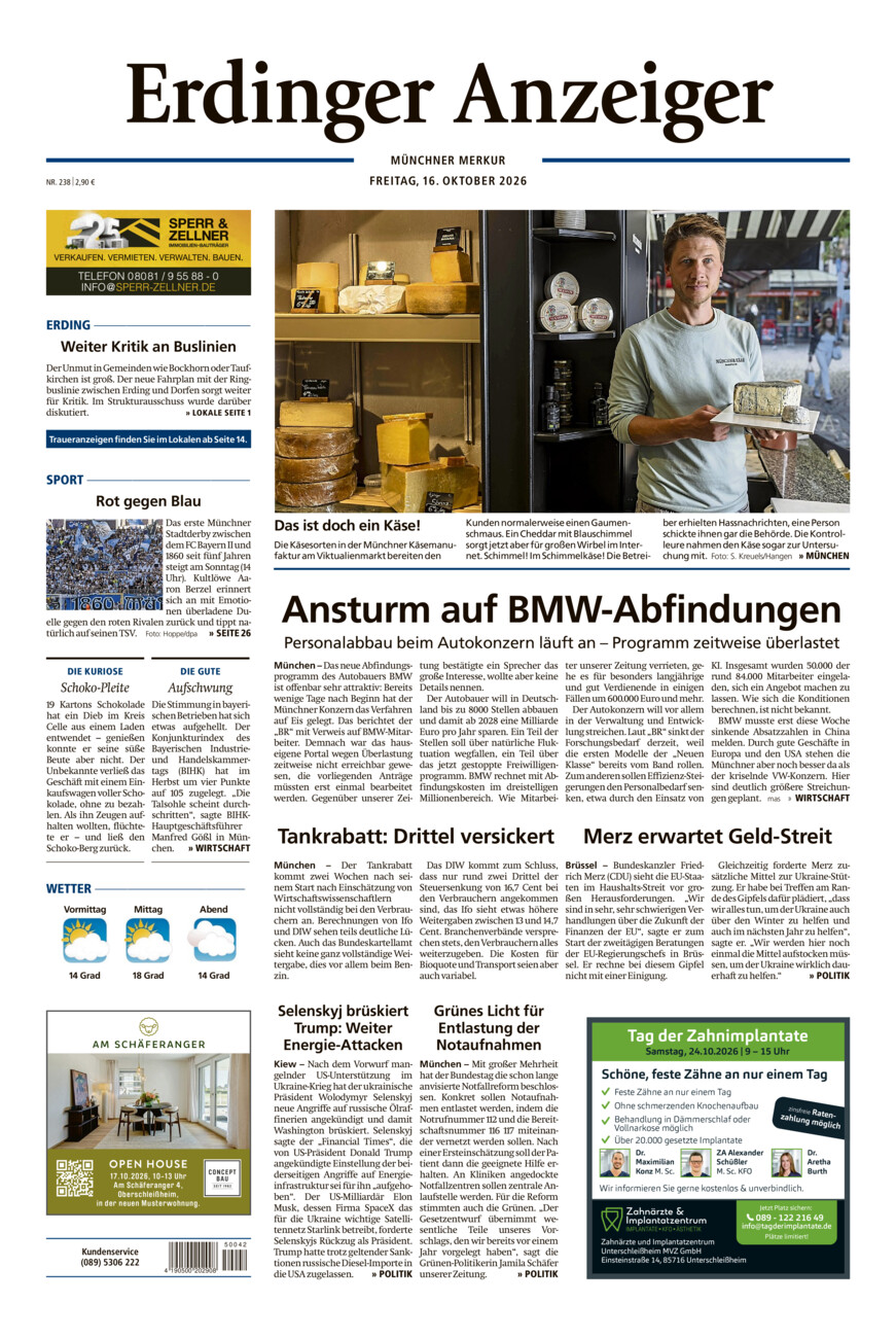 Erdinger Anzeiger vom Freitag, 16.10.2026
