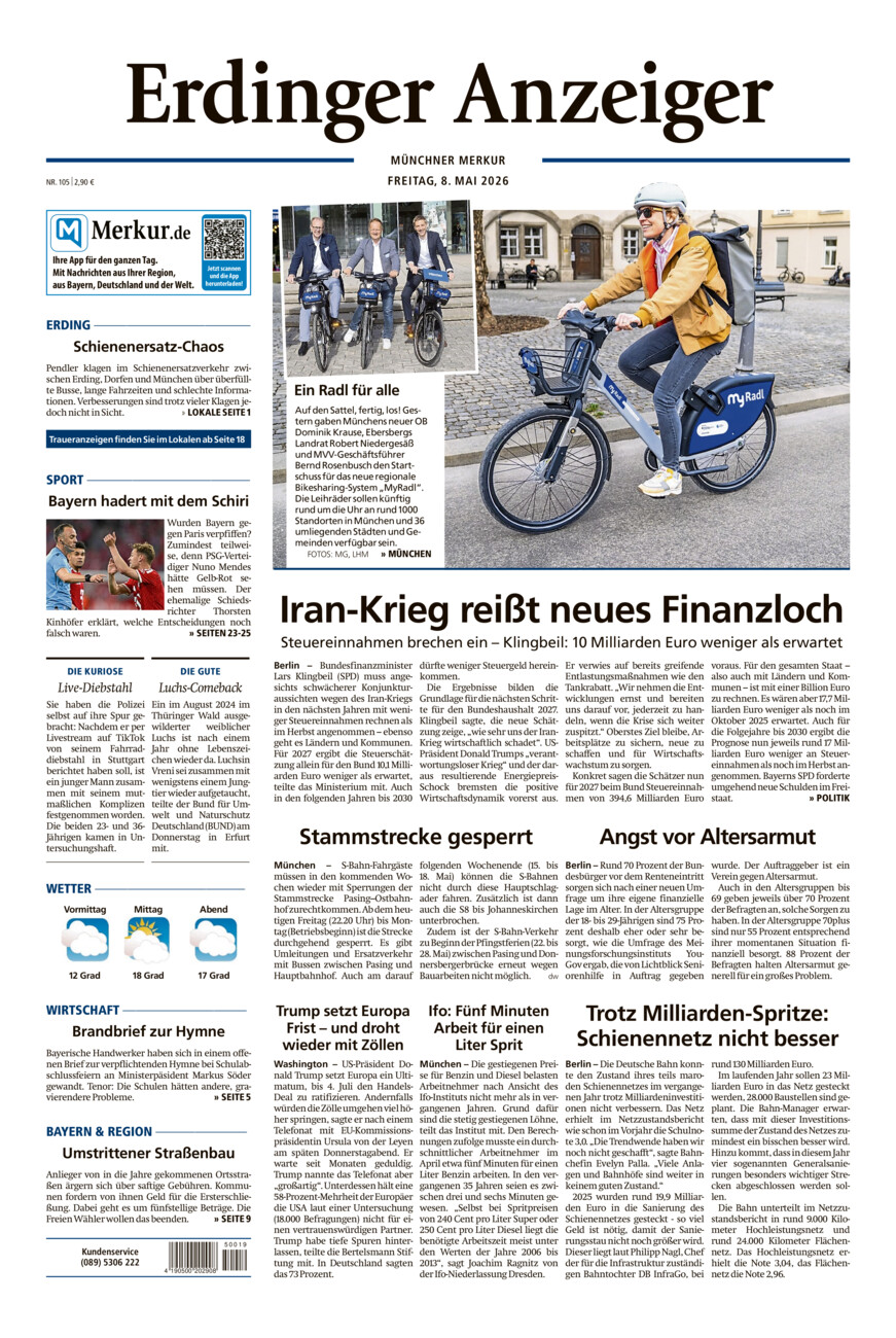 Erdinger Anzeiger vom Freitag, 08.05.2026