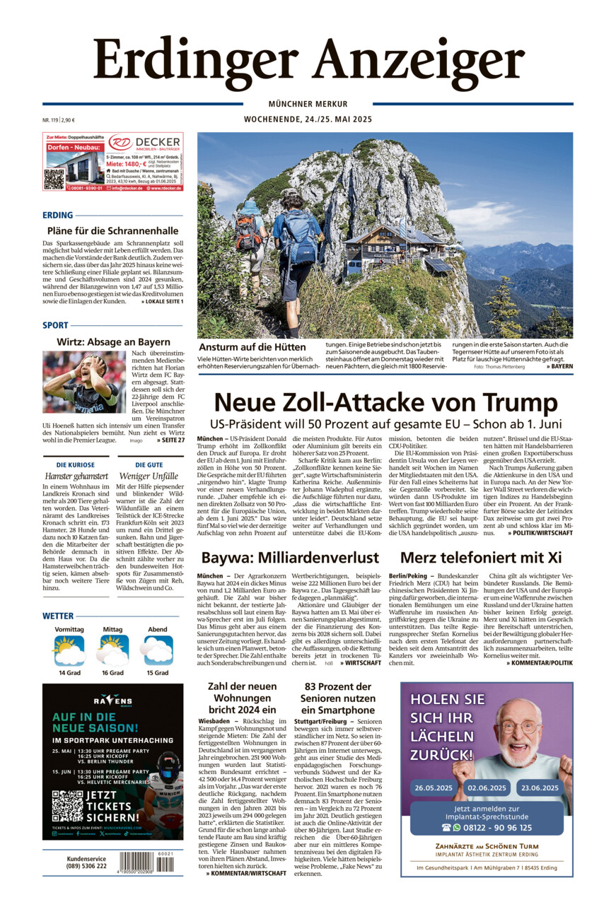 Erdinger Anzeiger vom Samstag, 24.05.2025