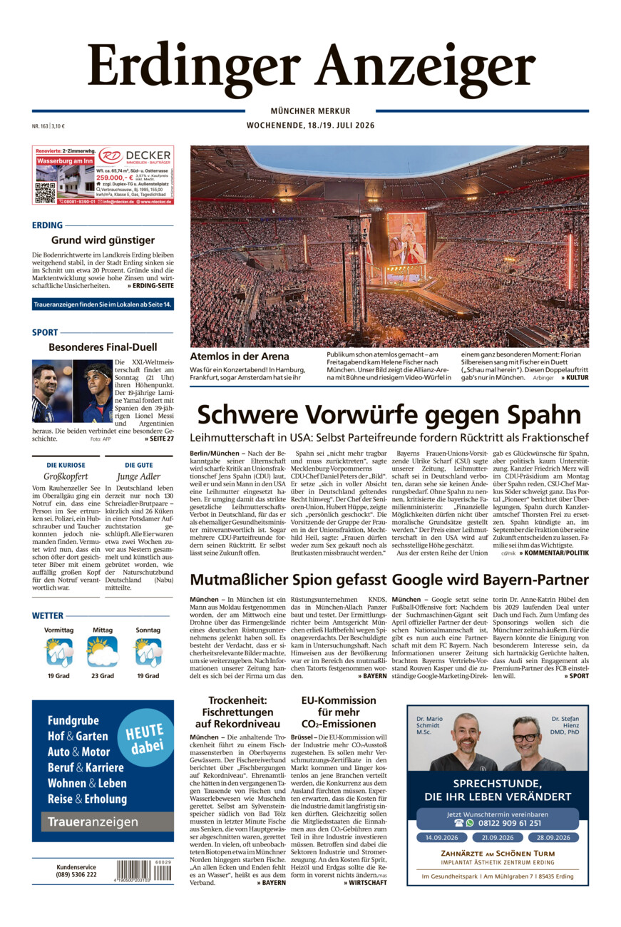 Erdinger Anzeiger vom Samstag, 18.07.2026