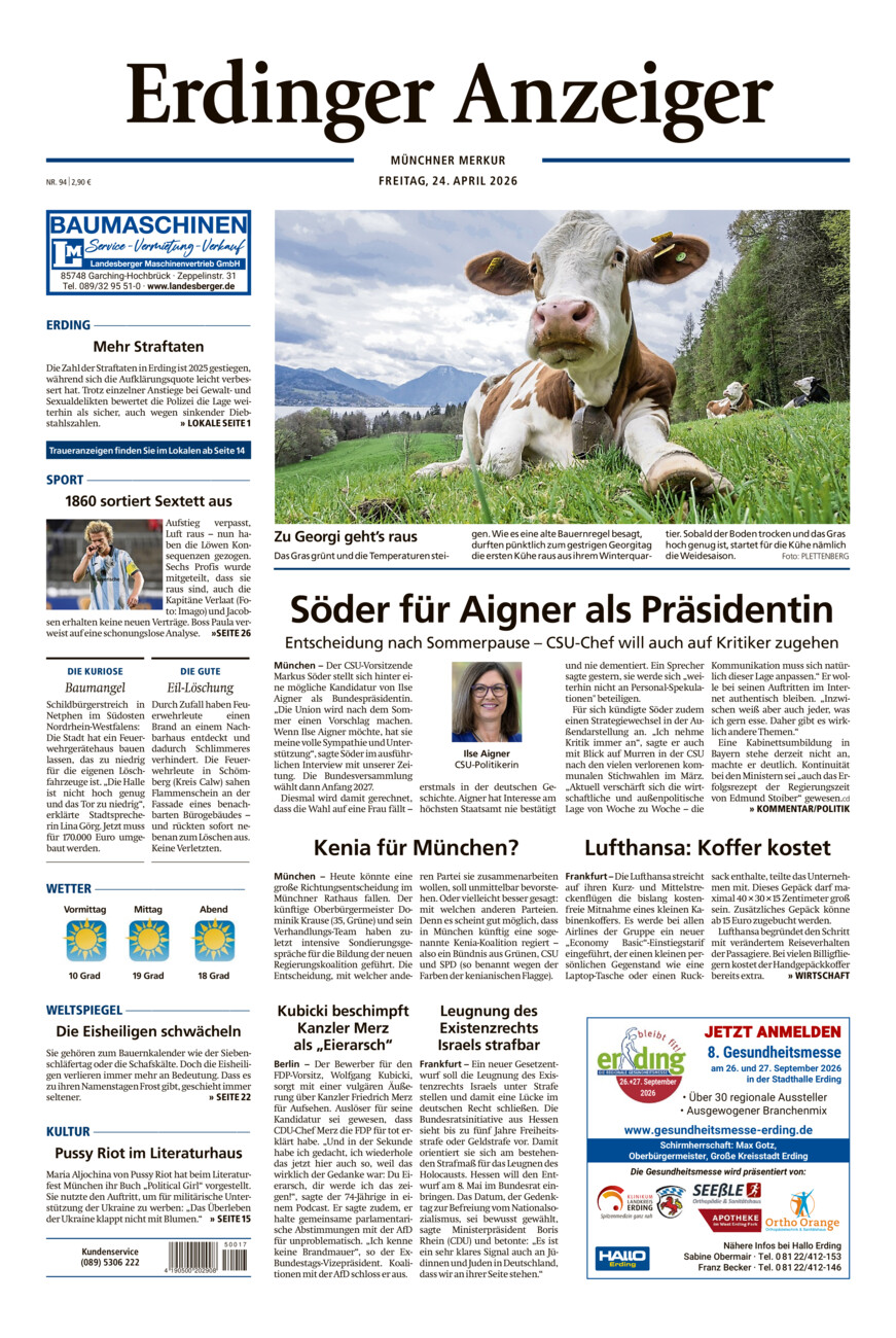 Erdinger Anzeiger vom Freitag, 24.04.2026