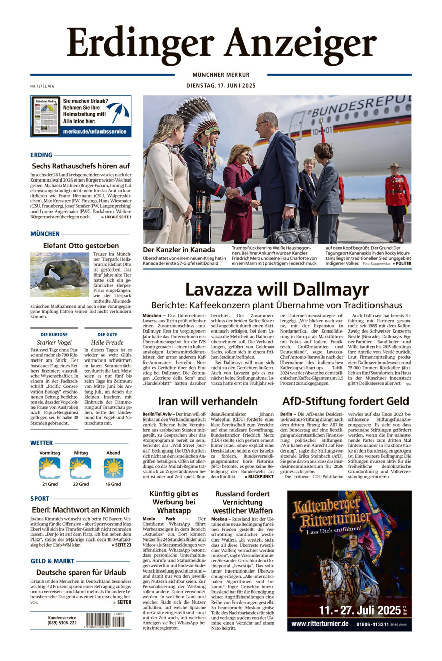 Erdinger Anzeiger vom Dienstag, 17.06.2025