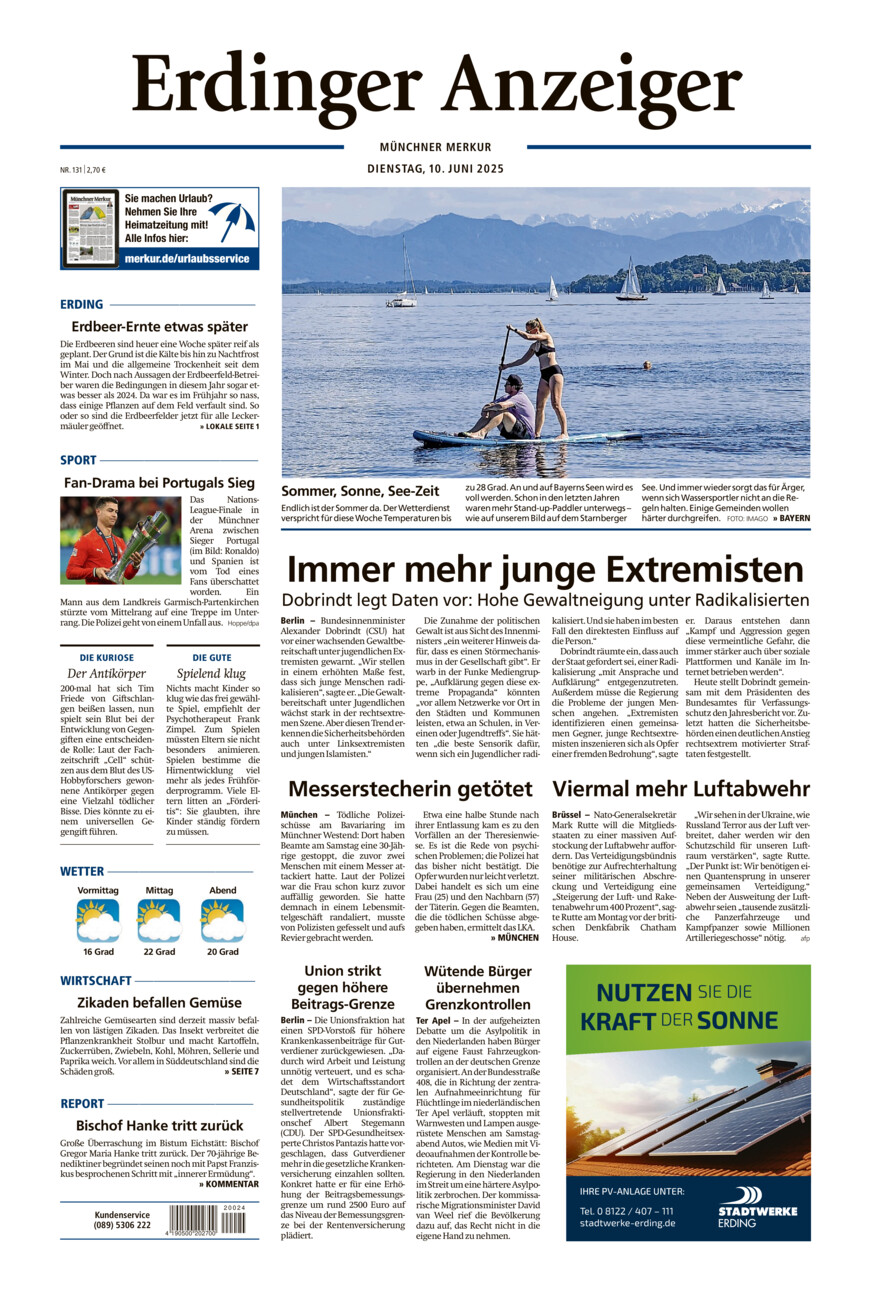 Erdinger Anzeiger vom Dienstag, 10.06.2025