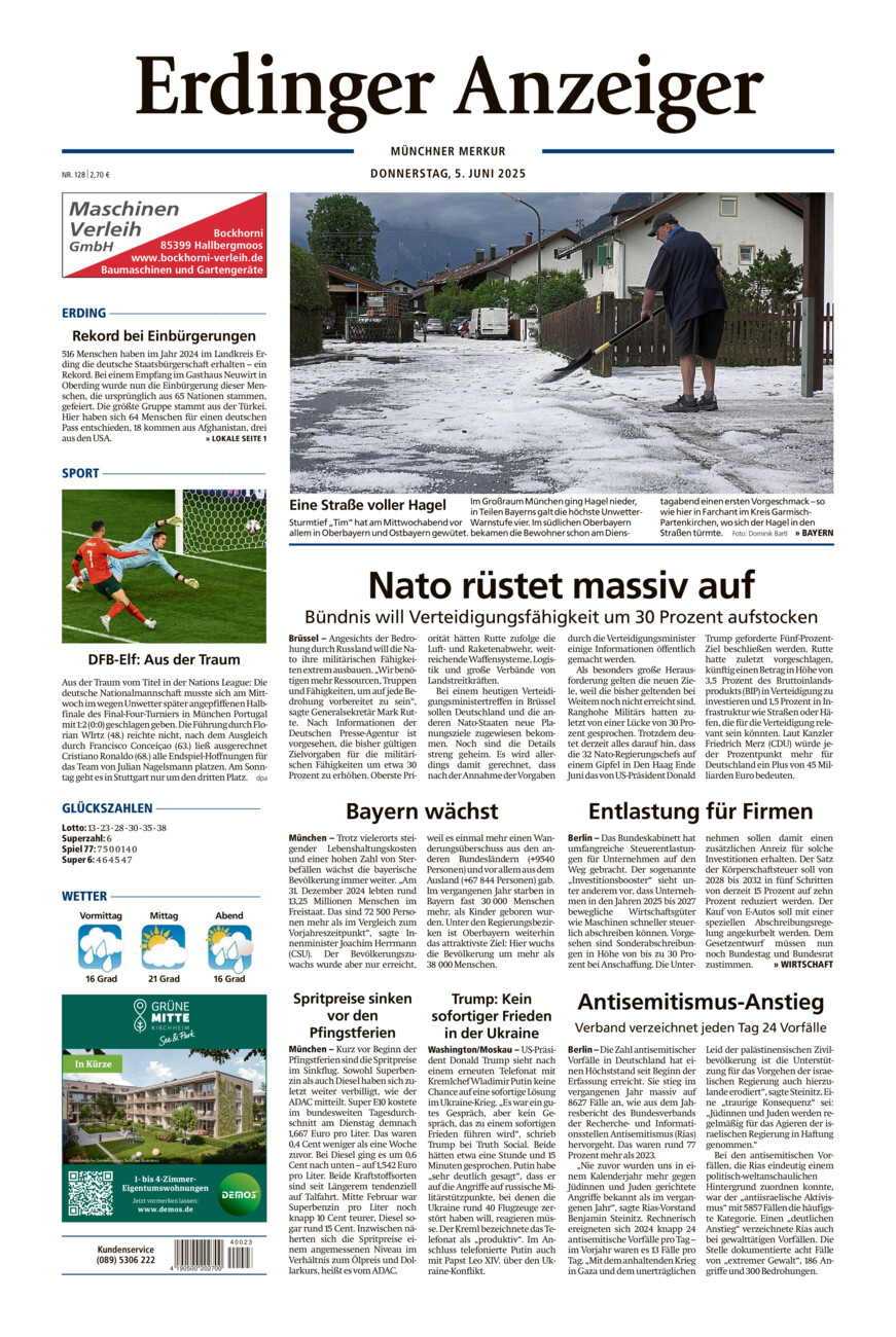 Erdinger Anzeiger vom Donnerstag, 05.06.2025