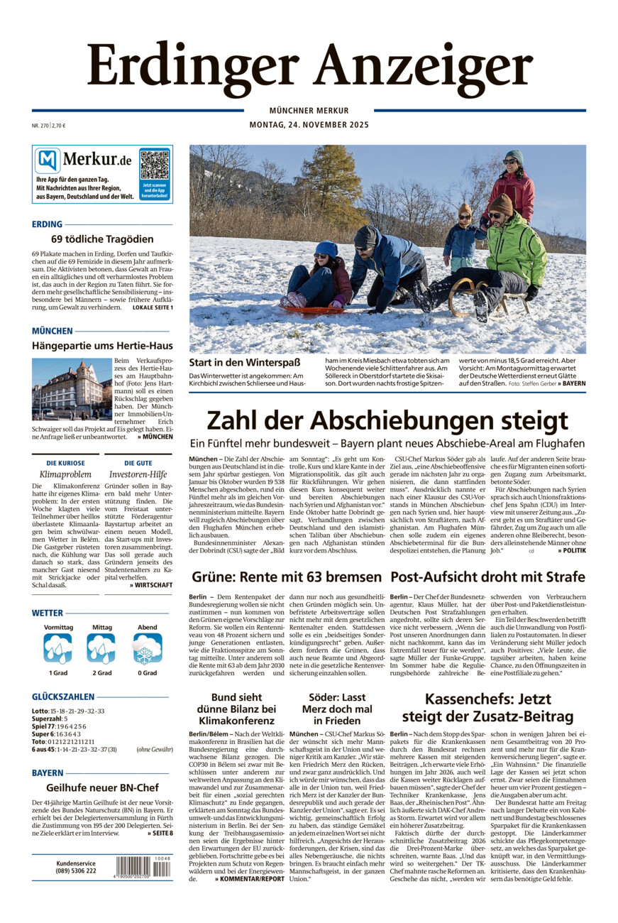 Erdinger Anzeiger vom Montag, 24.11.2025
