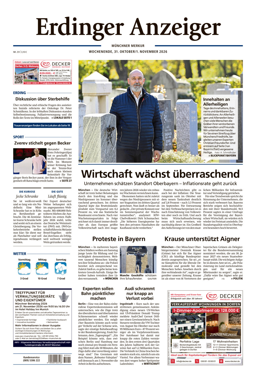 Erdinger Anzeiger vom Samstag, 31.10.2026