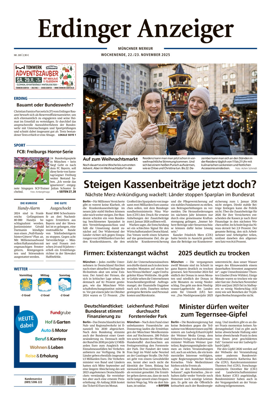 Erdinger Anzeiger vom Samstag, 22.11.2025