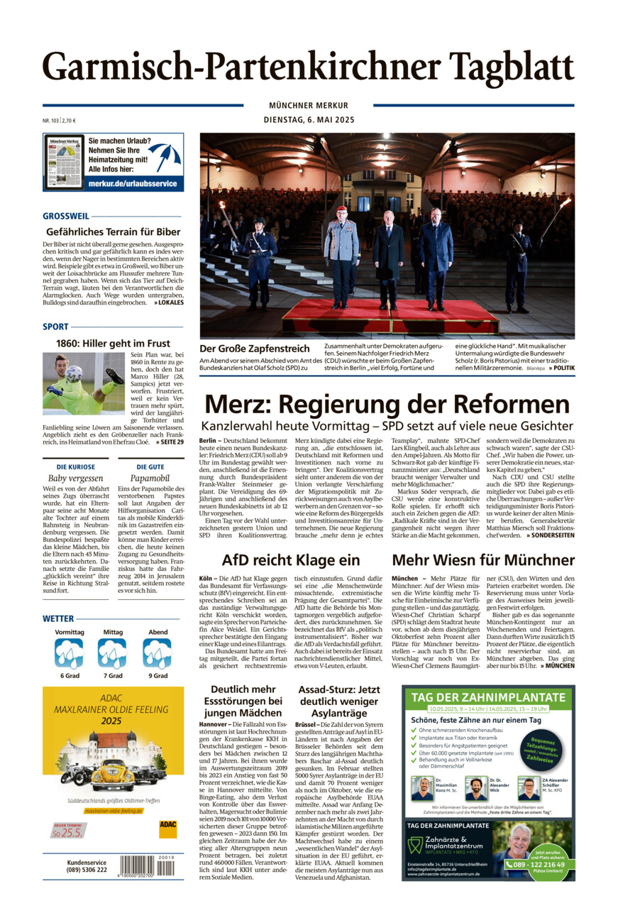Garmisch-Partenkirchner Tagblatt vom Dienstag, 06.05.2025