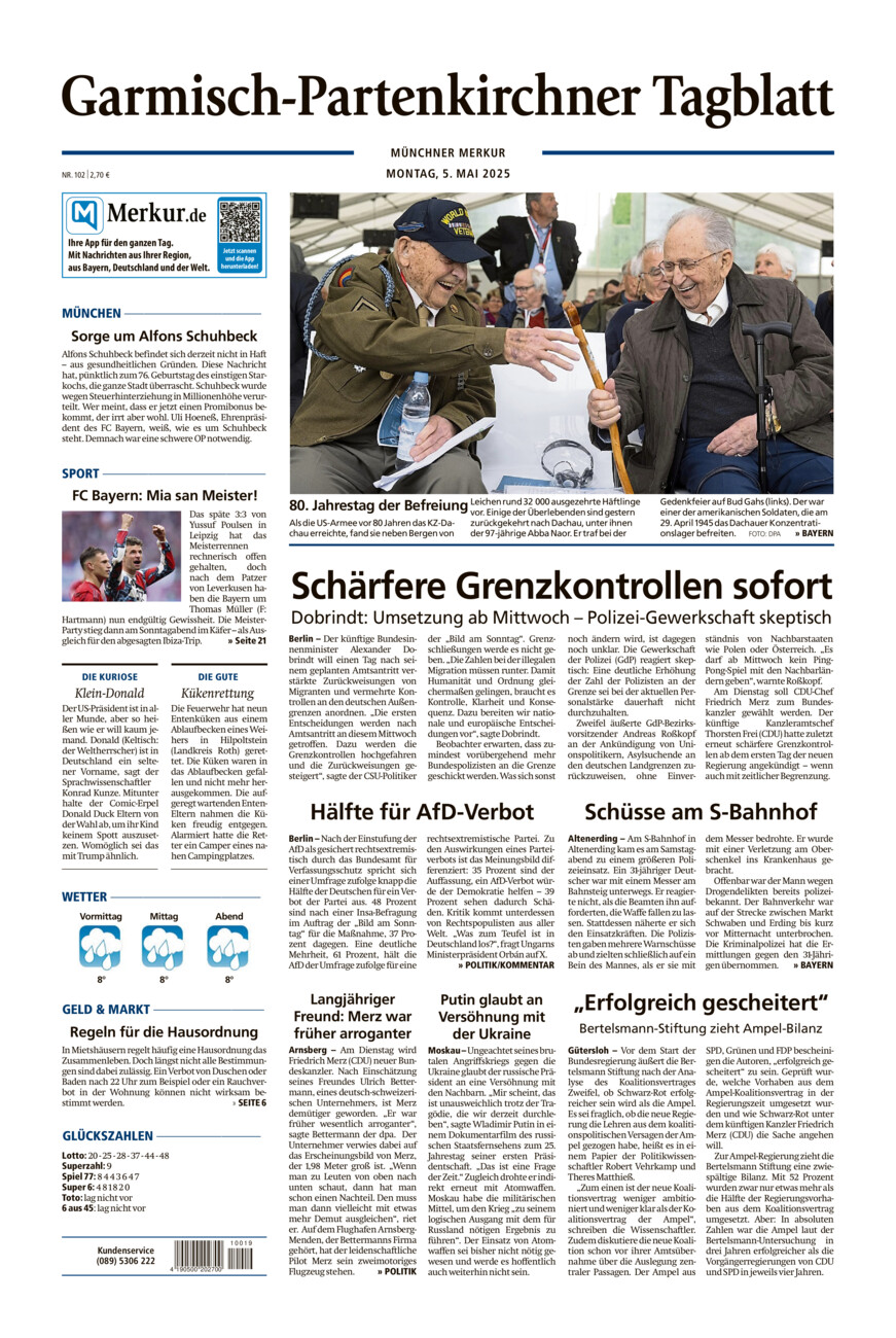 Garmisch-Partenkirchner Tagblatt vom Montag, 05.05.2025