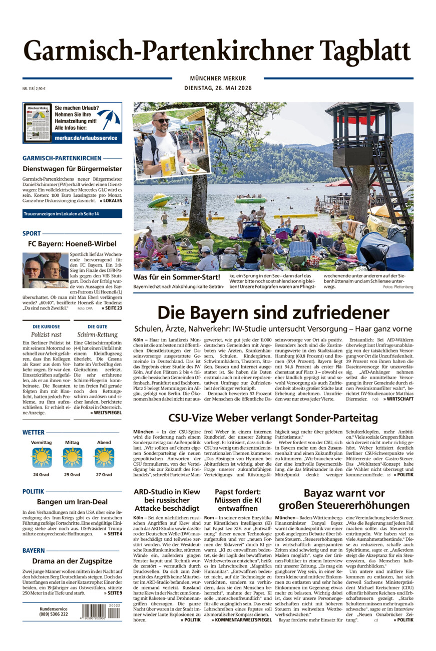 Garmisch-Partenkirchner Tagblatt vom Dienstag, 26.05.2026