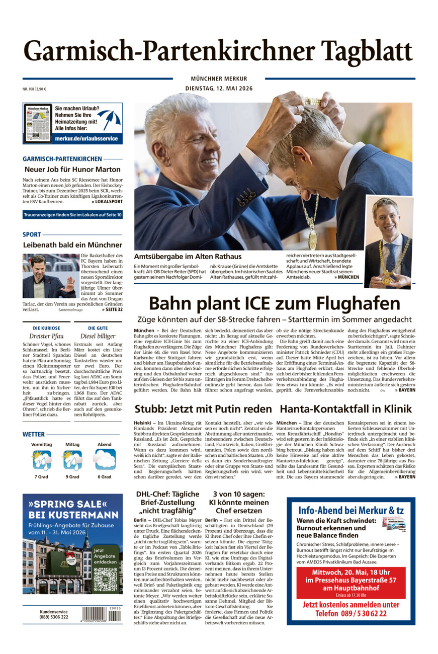 Garmisch-Partenkirchner Tagblatt vom Dienstag, 12.05.2026