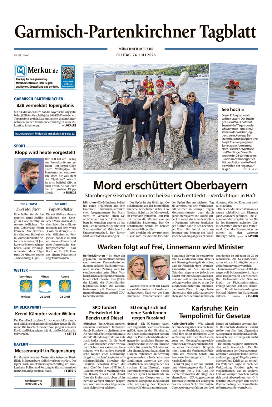 Garmisch-Partenkirchner Tagblatt vom Freitag, 24.07.2026