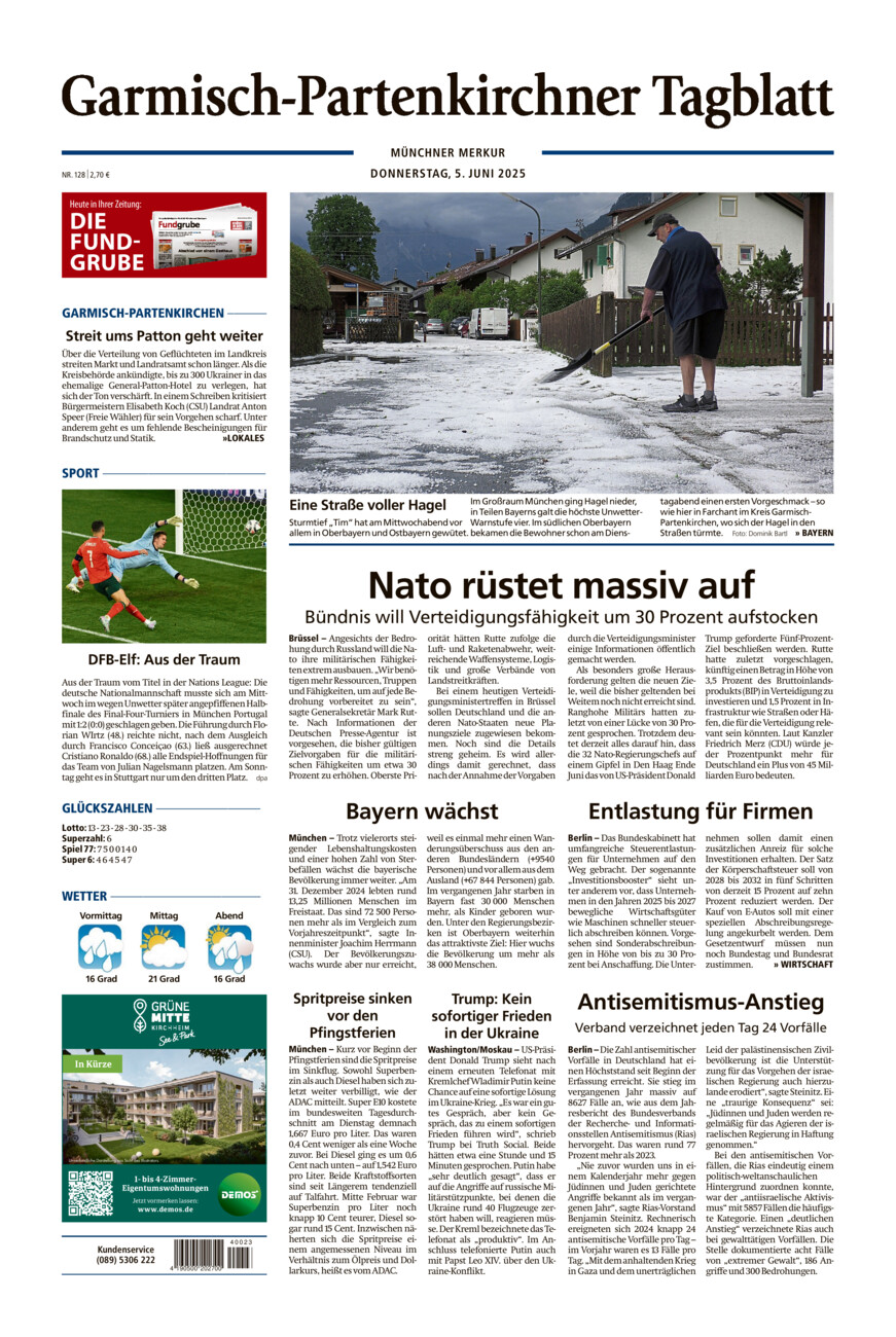 Garmisch-Partenkirchner Tagblatt vom Donnerstag, 05.06.2025
